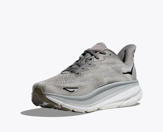 Hoka Clifton 9 Lightweight Cushioned Breathable Running Shoes – Gray