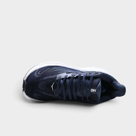 HOKA Clifton 10 Men's Road Running Shoes – Navy/White