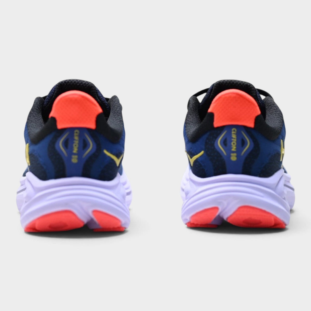 HOKA Clifton 10 Women’s Running Shoes – Navy / Coral