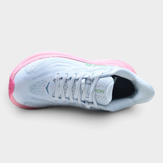 HOKA Clifton 10 Women’s Running Shoes – Blue / Pink