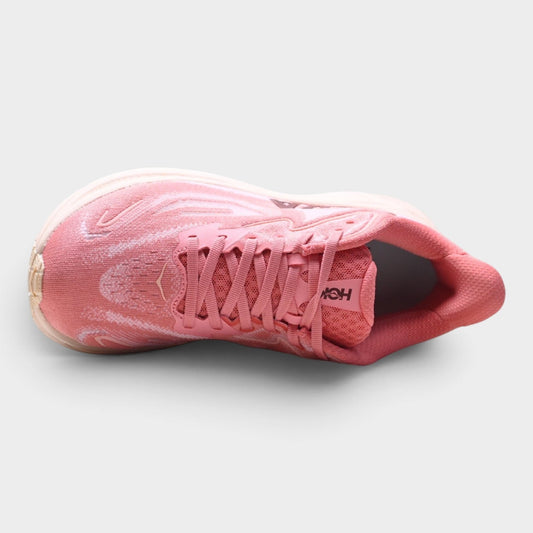 HOKA Clifton 10 Women’s Running Shoes – Coral / Cream