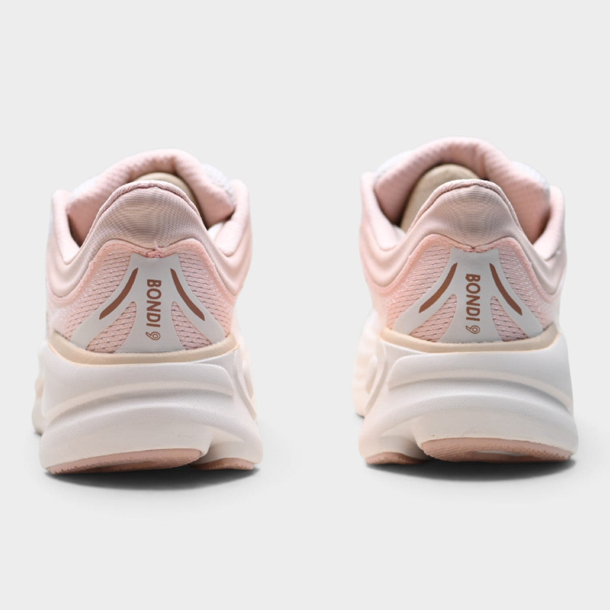HOKA Bondi 9 Women’s Running Shoes – Blush / Cream