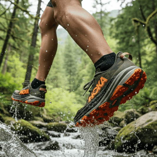 Hoka Speedgoat 6 Lightweight Cushioned Trail Running Shoes – High-Grip Outdoor Trainers – Olive / Squash
