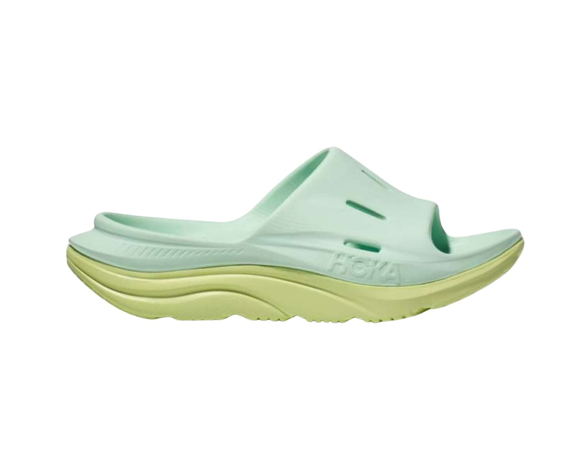 HOKA ORA Recovery Slide 3 Unisex Cushioned Recovery Slides – Aqua Breeze / Celery Juice