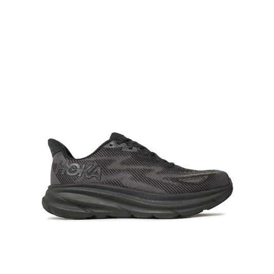 Hoka Clifton 9 Lightweight Cushioned Breathable Running Shoes – Full black