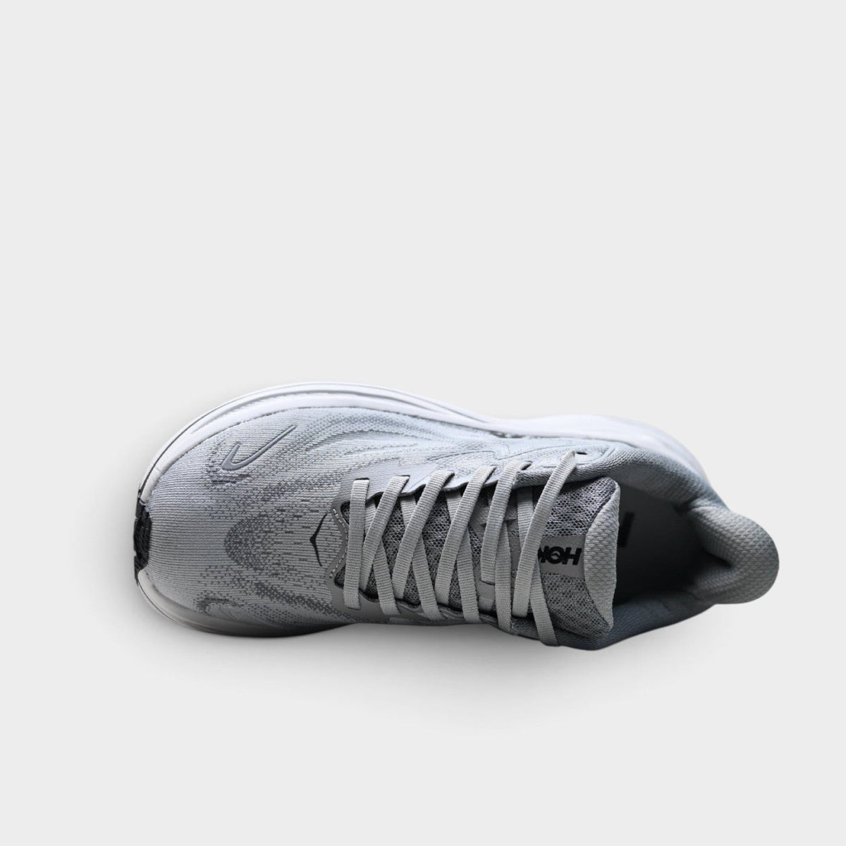 HOKA Clifton 10 Men's Road Running Shoes – Light Grey/Black