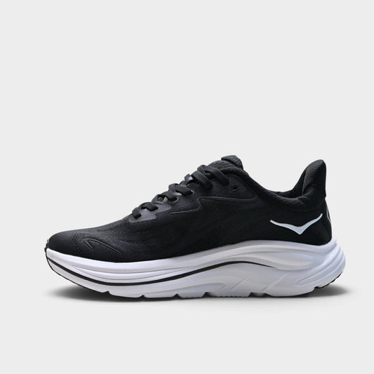 HOKA Clifton 10 Men's Road Running Shoes – Black/White