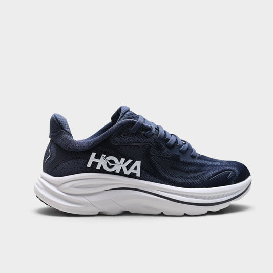 HOKA Clifton 10 Men's Road Running Shoes – Navy/White