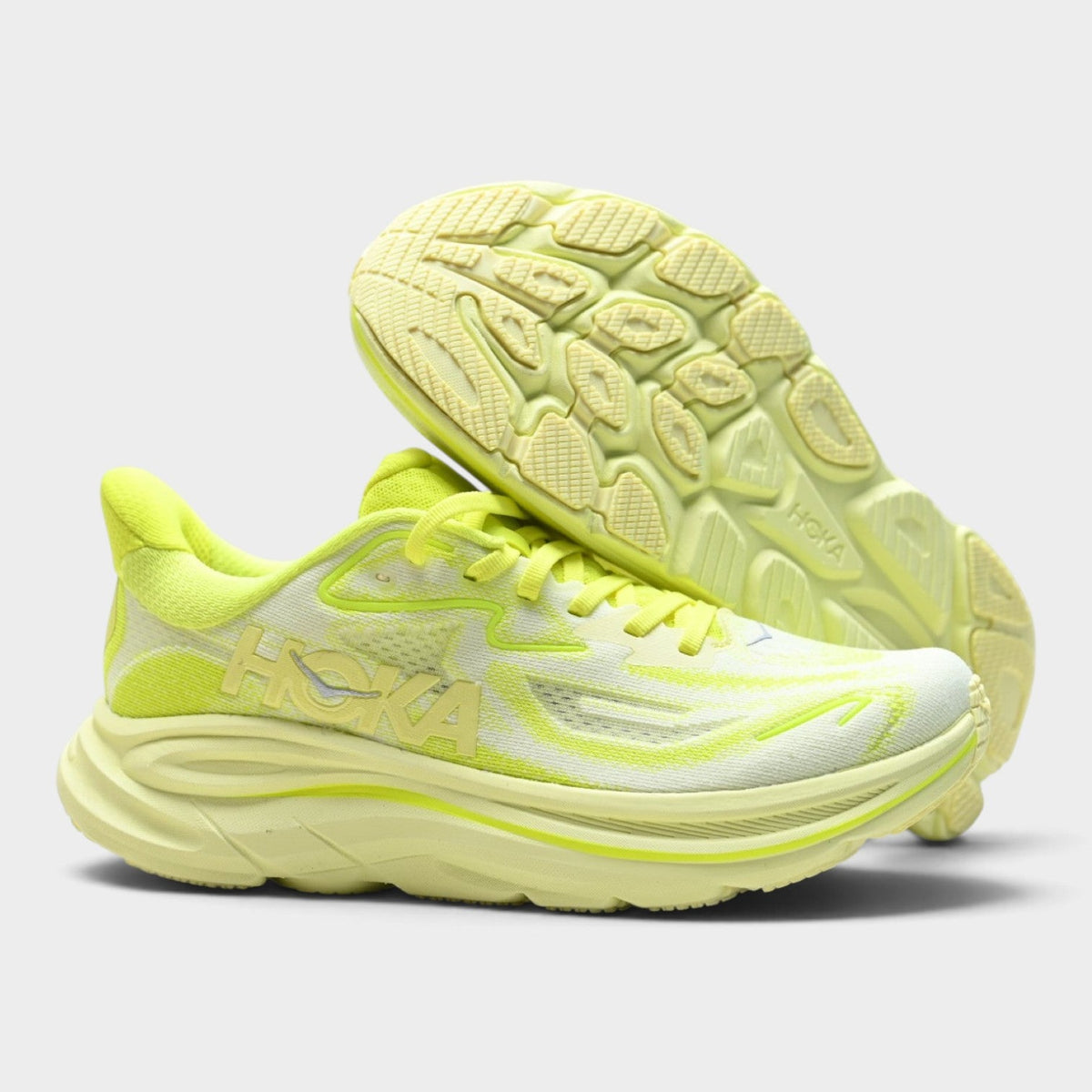HOKA Clifton 10 men's road running shoes - on feet lifestyle