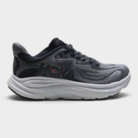 HOKA Clifton 10 Men's Road Running Shoes – Dark Grey/Black