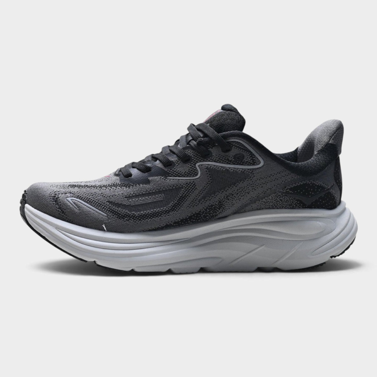 HOKA Clifton 10 Men's Road Running Shoes – Dark Grey/Black