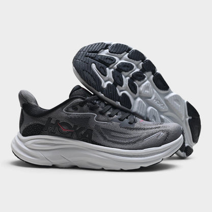 HOKA Clifton 10 Men's Road Running Shoes – Dark Grey/Black