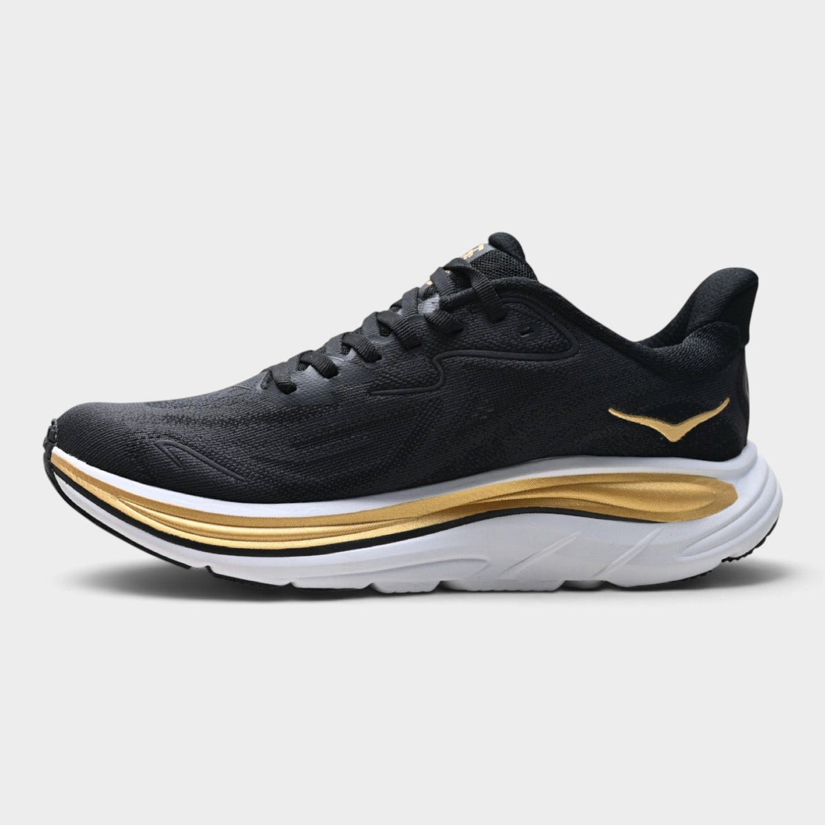 HOKA Clifton 10 Men's Road Running Shoes – Black/Gold