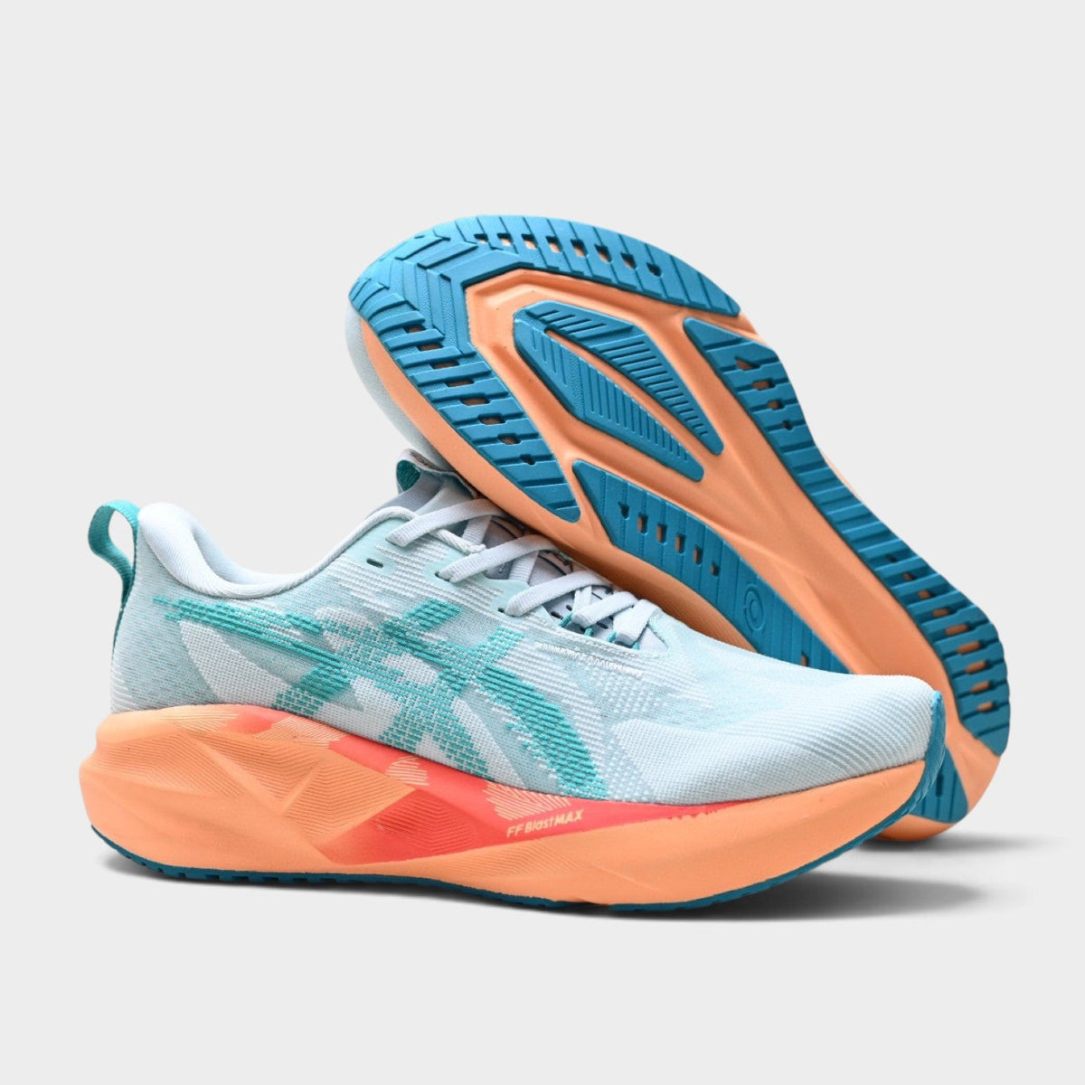 ASICS Novablast 5 Men's Running Shoes – Aqua/Coral