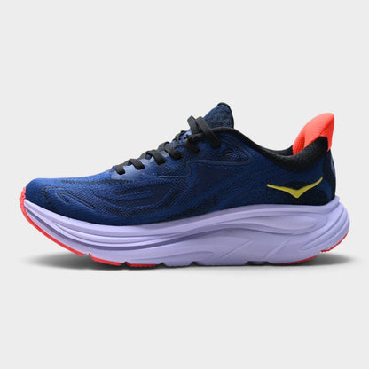 HOKA Clifton 10 Women’s Running Shoes – Navy / Coral