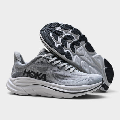 HOKA Clifton 10 Women’s Running Shoes – Grey / Black