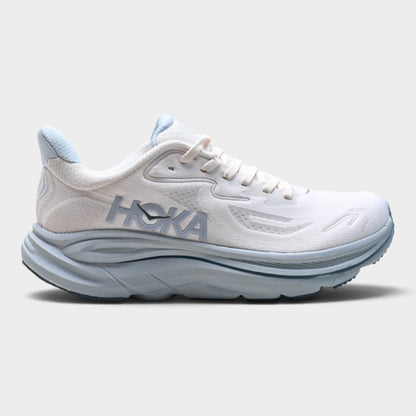 HOKA Clifton 10 Women’s Running Shoes – White / Grey