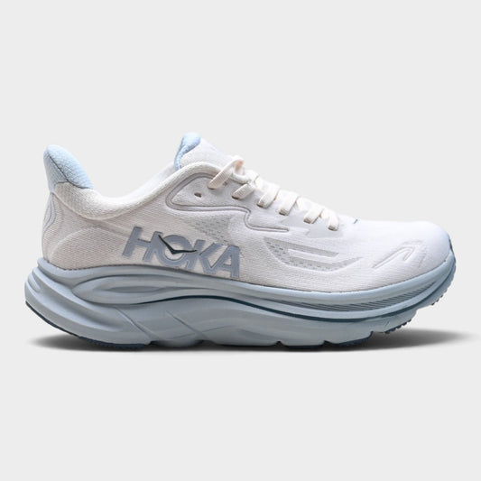 HOKA Clifton 10 Women’s Running Shoes – White / Grey
