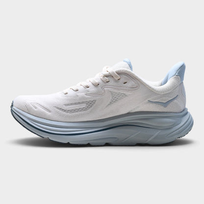 HOKA Clifton 10 Women’s Running Shoes – White / Grey