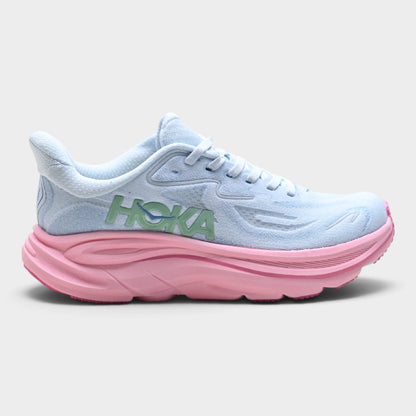 HOKA Clifton 10 Women’s Running Shoes – Blue / Pink