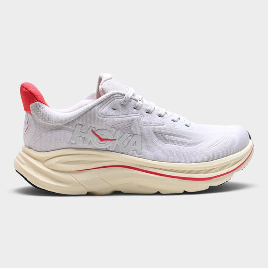 HOKA Clifton 10 Women’s Running Shoes – Grey / Red