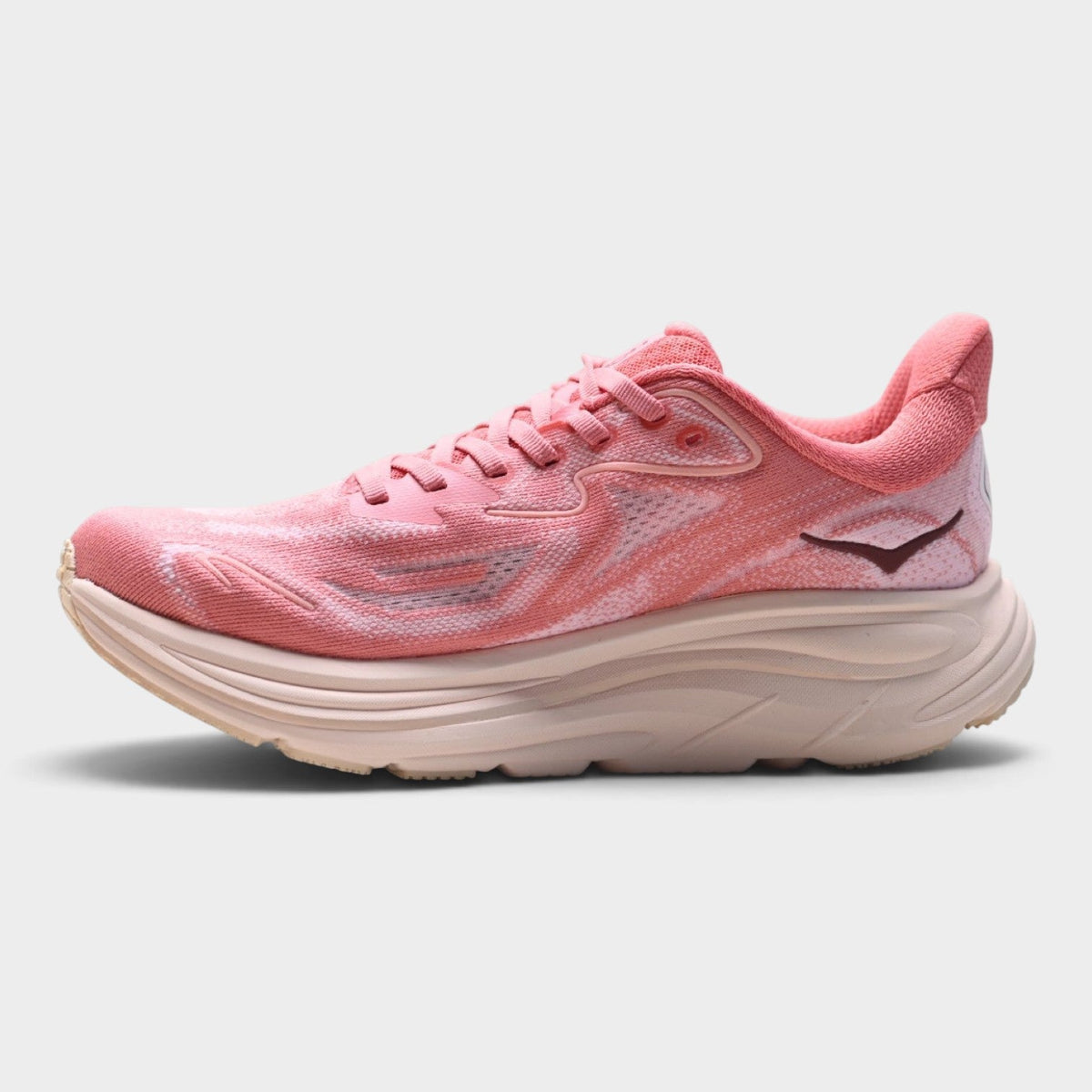HOKA Clifton 10 Women’s Running Shoes – Coral / Cream