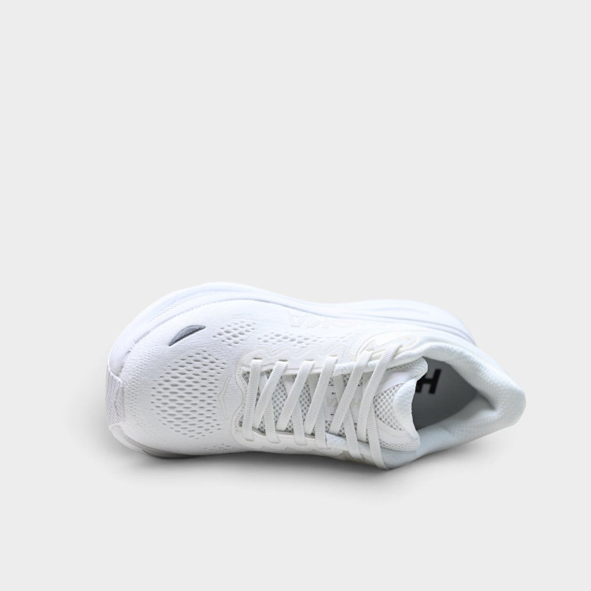 HOKA Bondi 9 Men’s Cushioned Road Running Shoes – Triple White