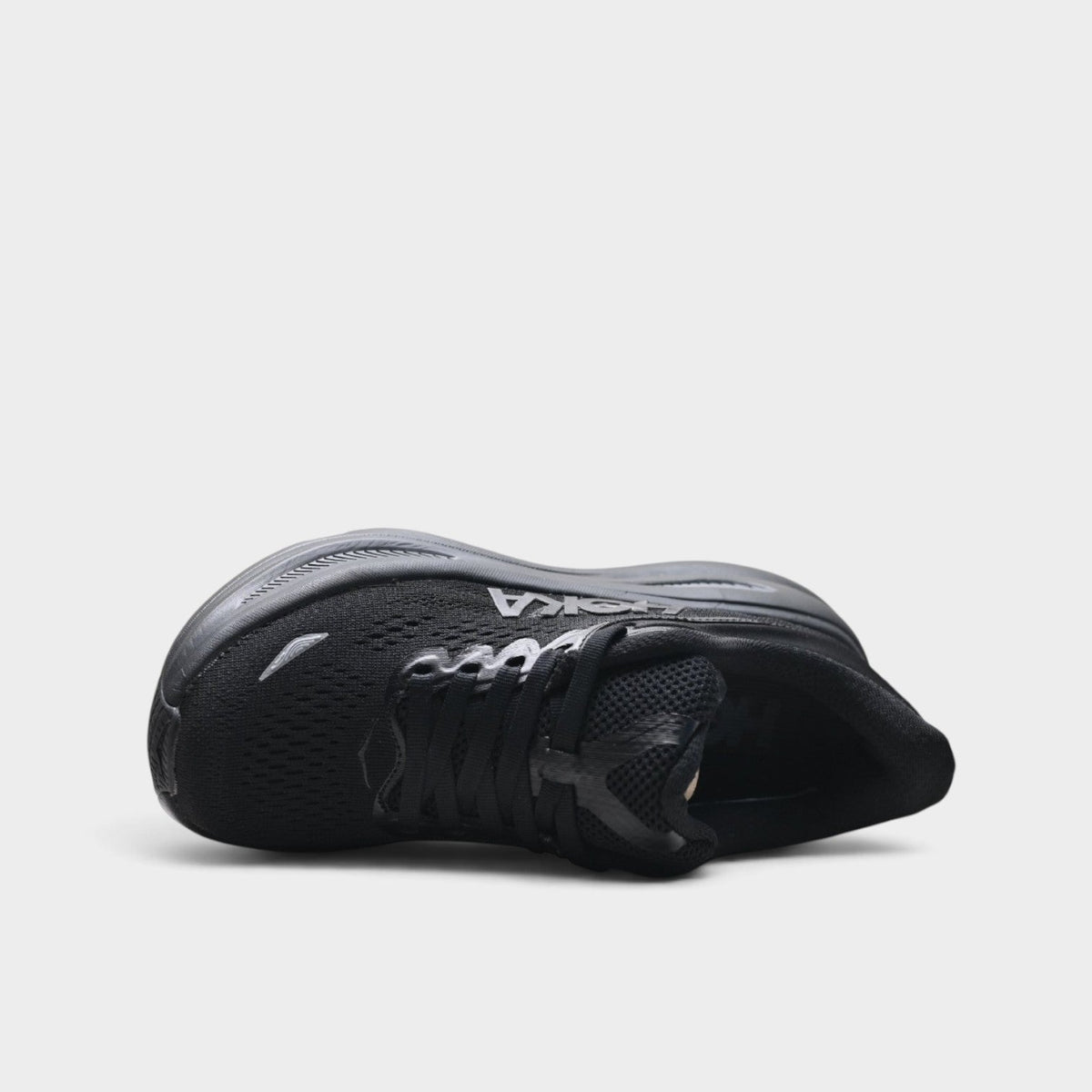 HOKA Bondi 9 Men’s Cushioned Road Running Shoes – Triple Black