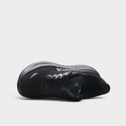HOKA Bondi 9 Men’s Cushioned Road Running Shoes – Triple Black
