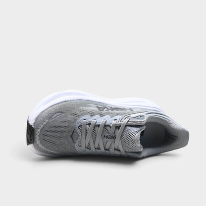 HOKA Bondi 9 Men’s Cushioned Road Running Shoes – Grey / Black