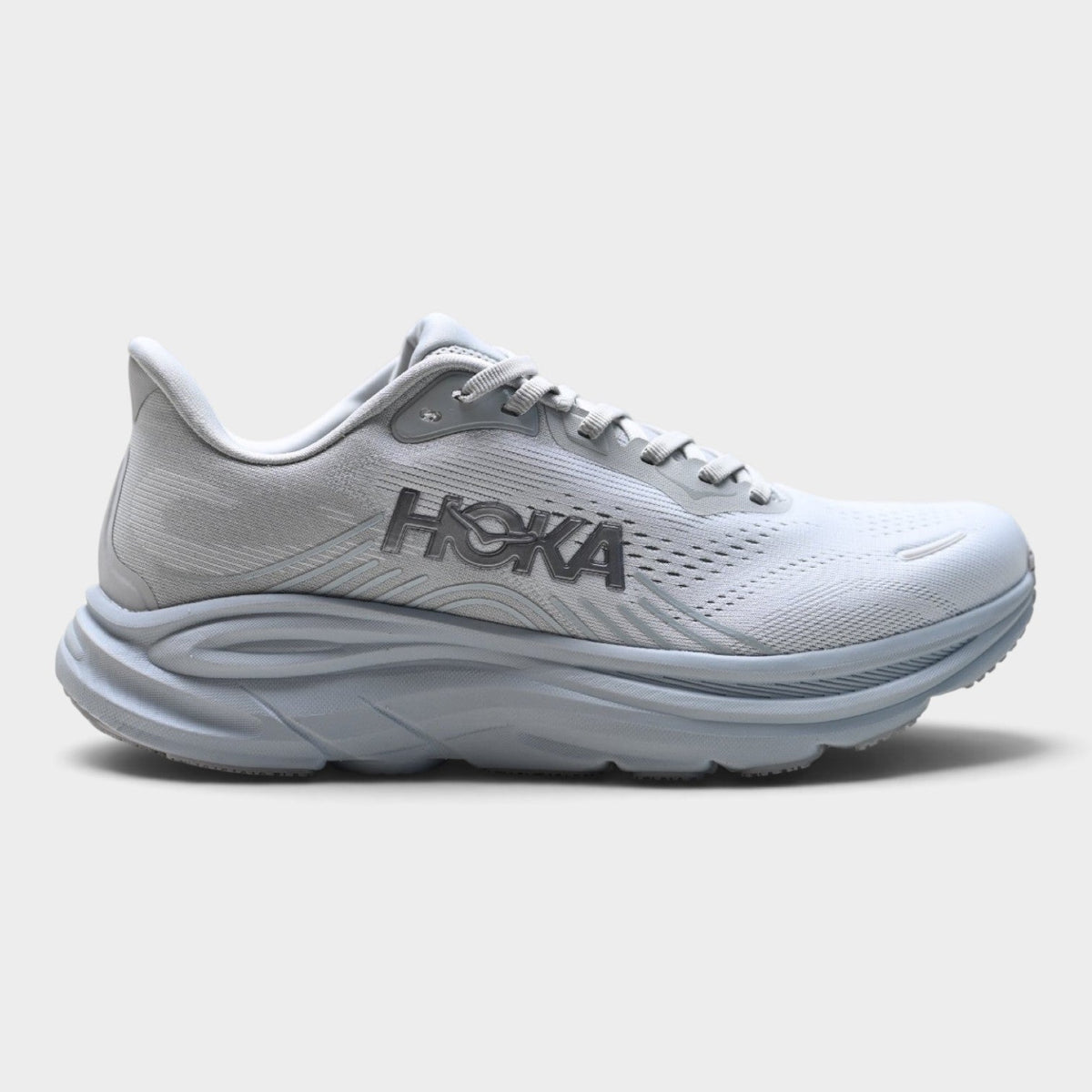 HOKA Clifton 11 Men’s Road Running Shoes – Silver / Grey