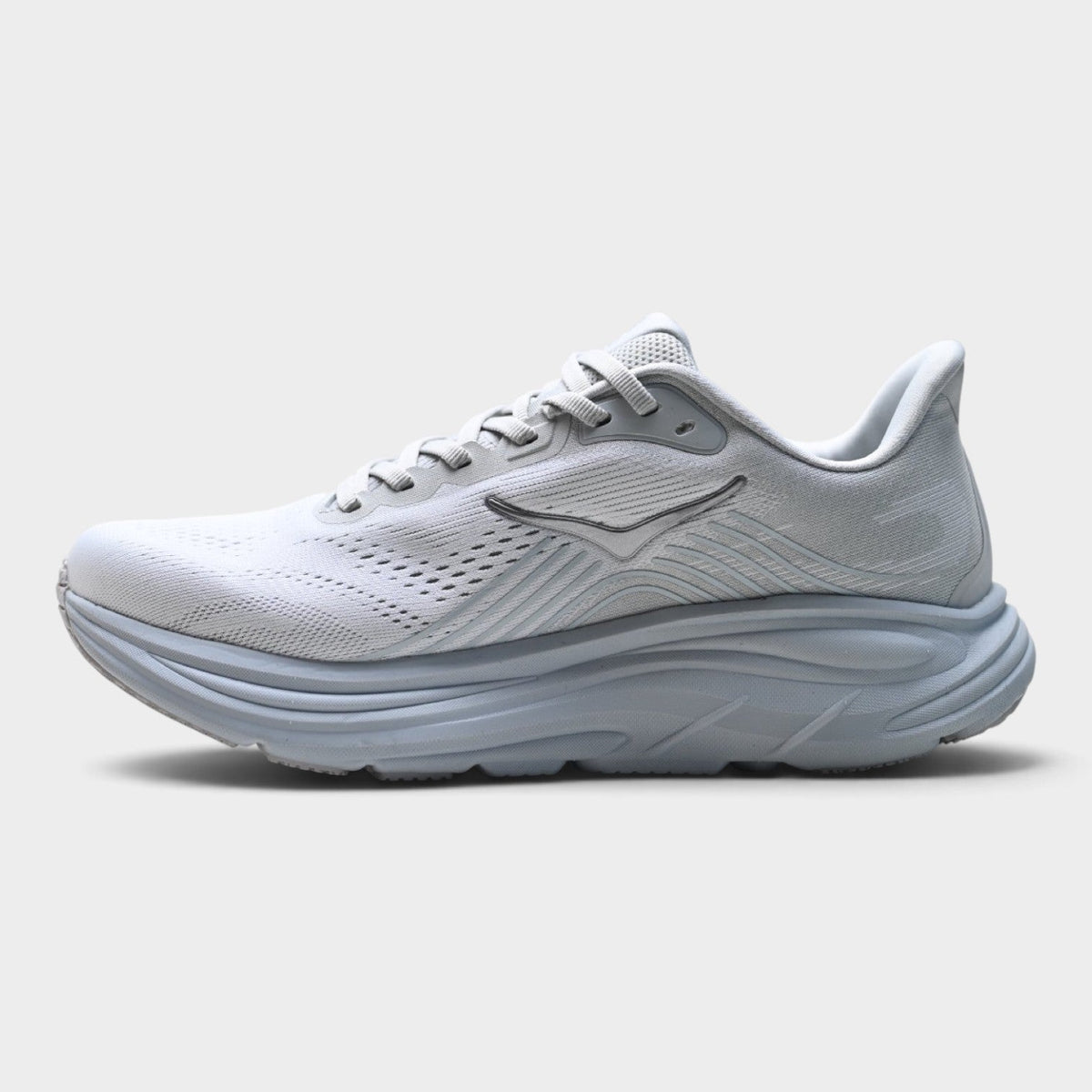 HOKA Clifton 11 Men’s Road Running Shoes – Silver / Grey