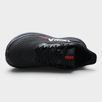 HOKA Clifton 11 Men’s Road Running Shoes – Black / Red