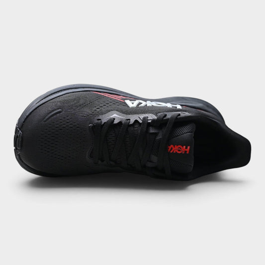 HOKA Clifton 11 Men’s Road Running Shoes – Black / Red