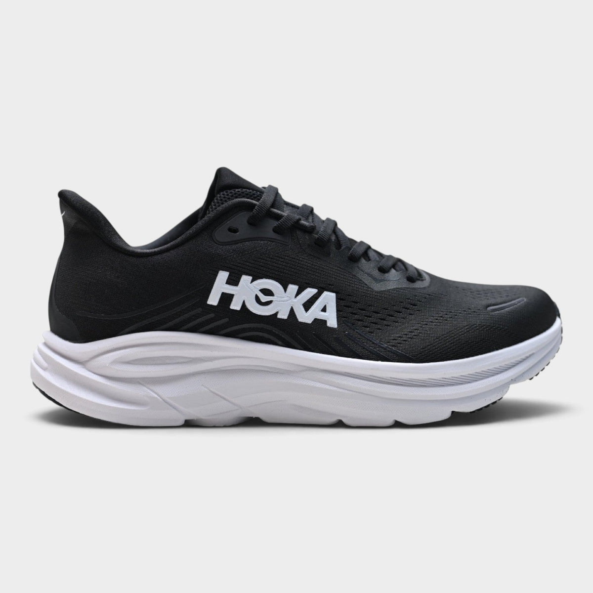 HOKA Clifton 11 Men’s Road Running Shoes – Black / White