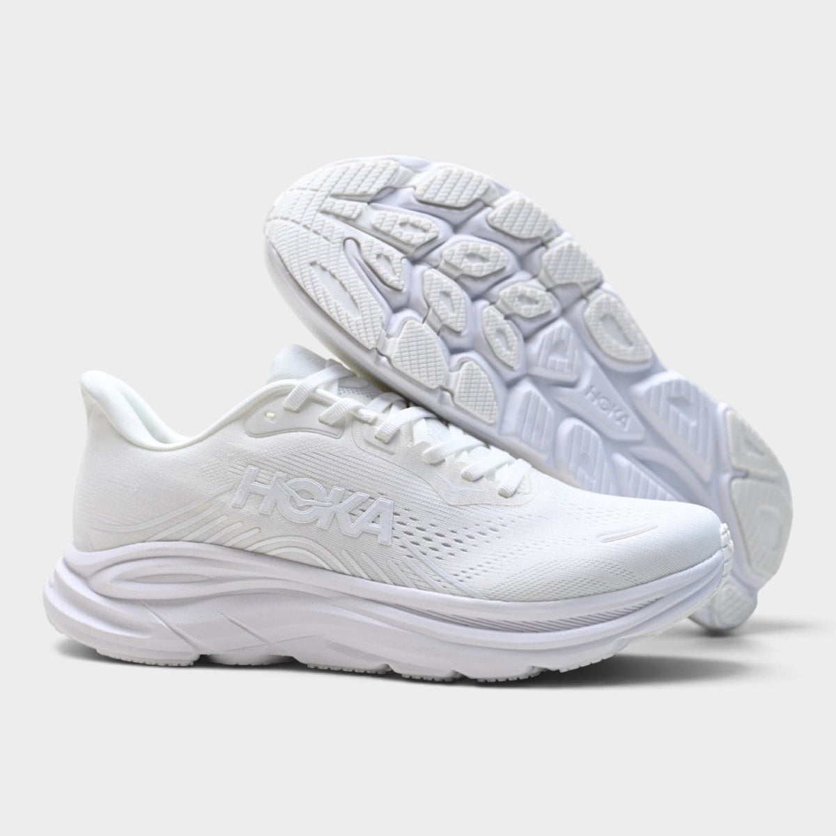 HOKA Clifton 11 Women’s Running Shoes – Triple White