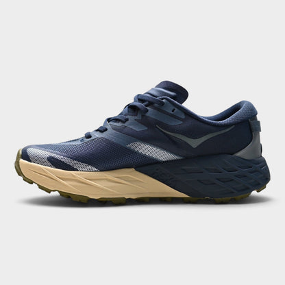 HOKA Speedgoat 7 Men’s Trail Running Shoes – Varsity Navy / Barley Flour