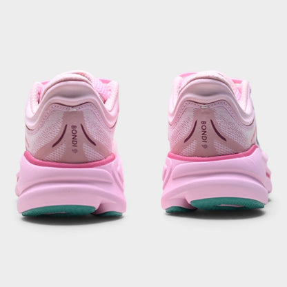 HOKA Bondi 9 Women’s Running Shoes – Pink / Navy