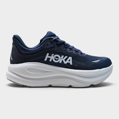 HOKA Bondi 9 Women’s Running Shoes – Navy / White