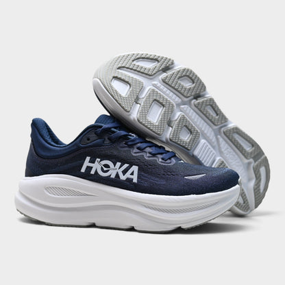 HOKA Bondi 9 Women’s Running Shoes – Navy / White