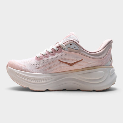 HOKA Bondi 9 Women’s Running Shoes – Blush / Cream