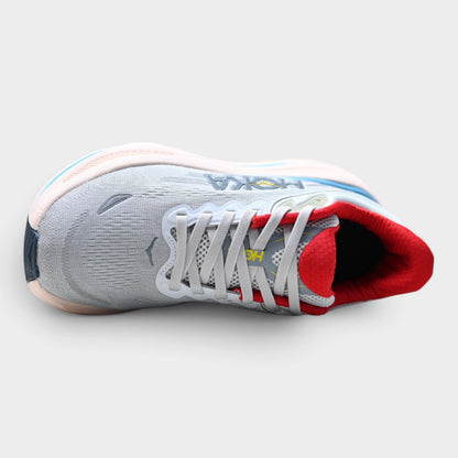 HOKA Bondi 9 Women’s Running Shoes – Blue / Coral