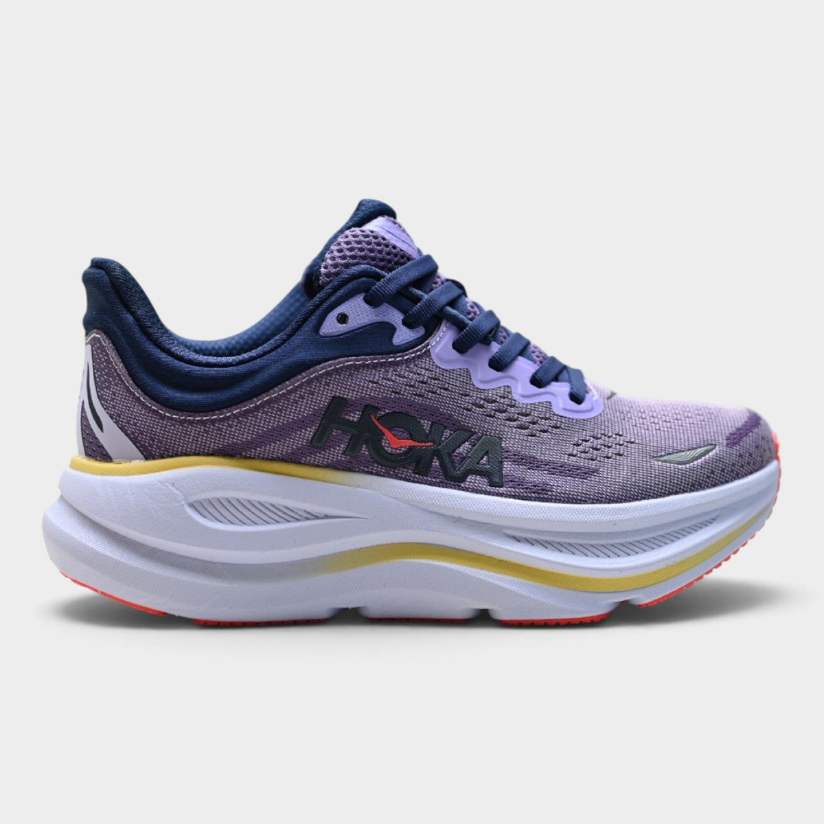 HOKA Bondi 9 Women’s Running Shoes – Purple / Navy