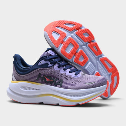 HOKA Bondi 9 Women’s Running Shoes – Purple / Navy