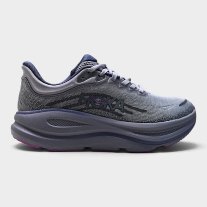 HOKA Bondi 9 Women’s Running Shoes – Grey / Navy