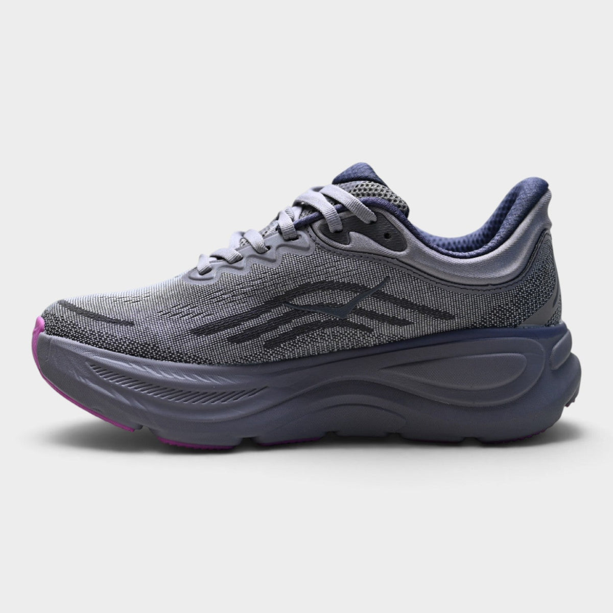 HOKA Bondi 9 Women’s Running Shoes – Grey / Navy