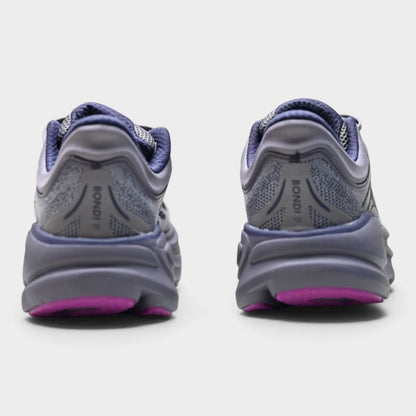 HOKA Bondi 9 Women’s Running Shoes – Grey / Navy