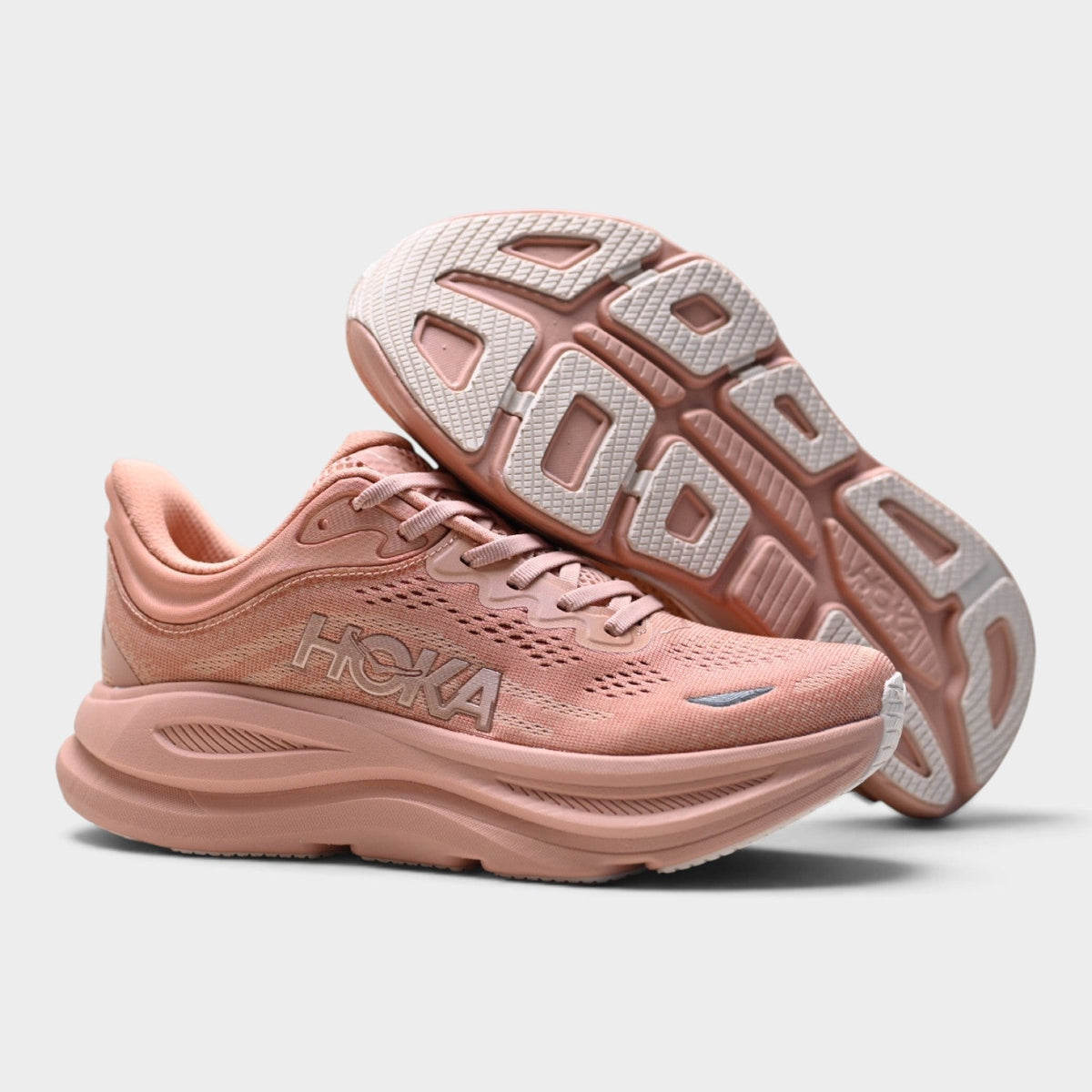 HOKA Bondi 9 Women’s Running Shoes – Peach