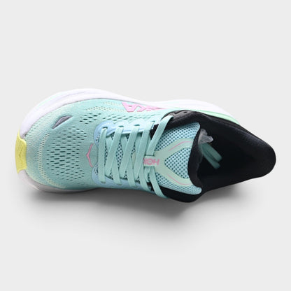 HOKA Bondi 9 Women’s Running Shoes – Mint / Pink