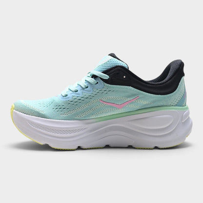 HOKA Bondi 9 Women’s Running Shoes – Mint / Pink